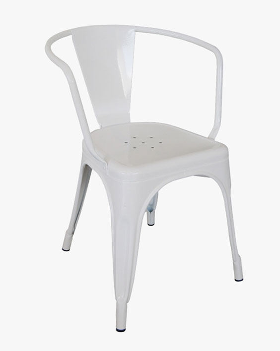  Ghế Tolix có tay TL-02 màu trắng