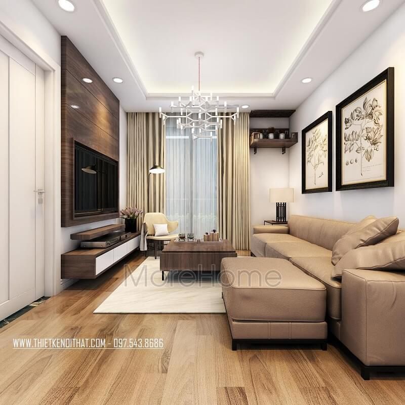 Mẫu bàn thờ treo tường chung cư nhỏ gọn đặt ở góc tường giúp tiết kiệm diện tích không gian.